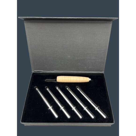 Sawyer Creek Other - Crochet Hook Set Interchangeable Wood Handle 5 Sizes Kit Sawyer Creek Premium